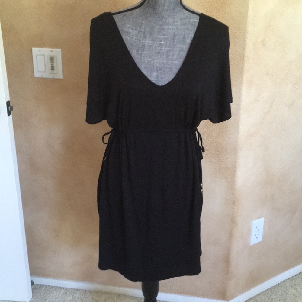 NWOT Black Adjustable Waist Cover Up